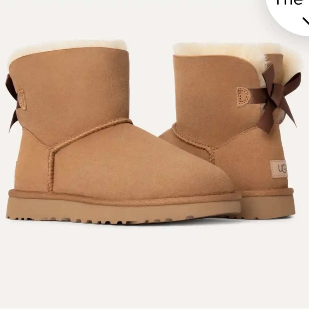 UGG Chestnut Ankle Boots with Bow